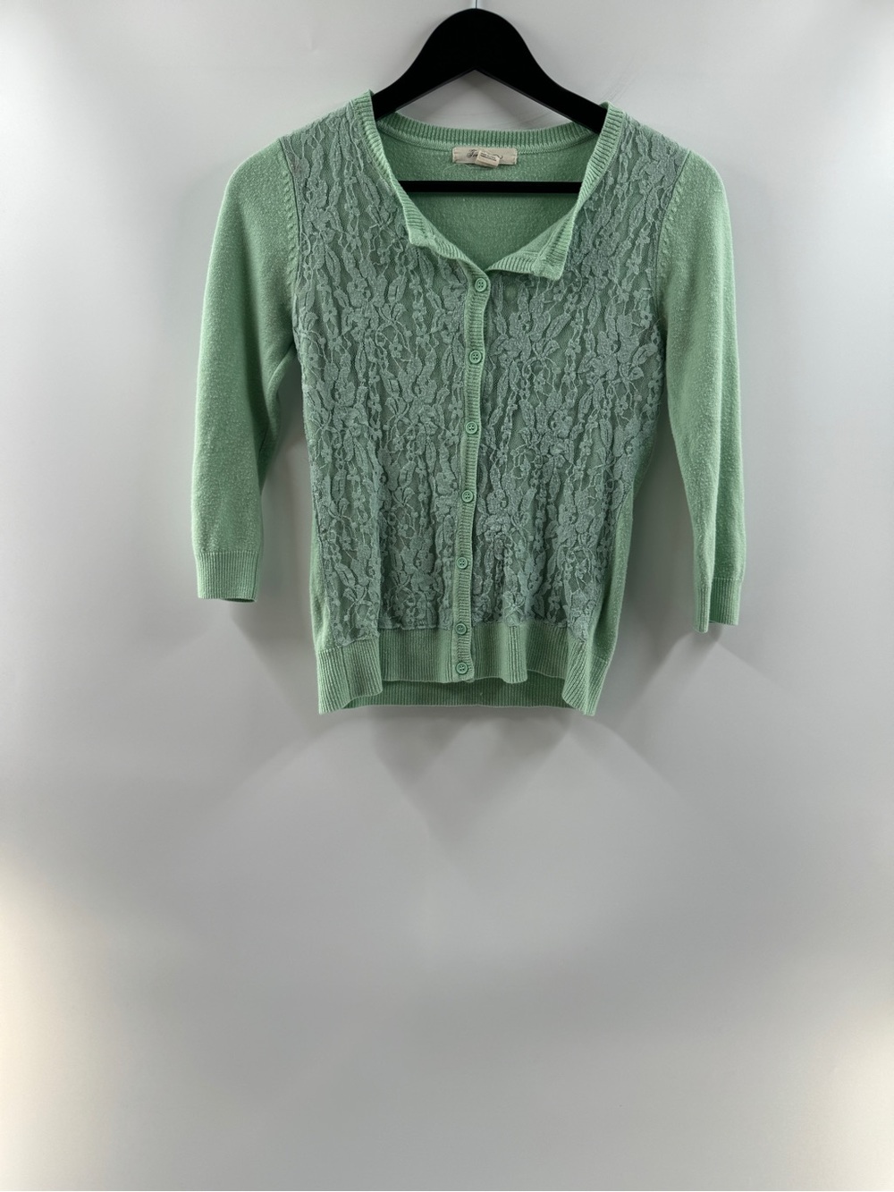 Vintage Forever 21 Mint Green Lace Cardigan Sweater Women's Small
